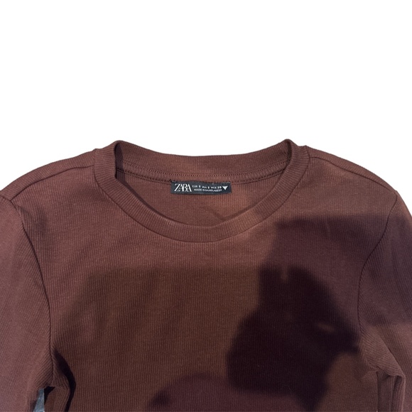 Zara Ribbed Long Sleeve Bodysuit Size S - Picture 3 of 5